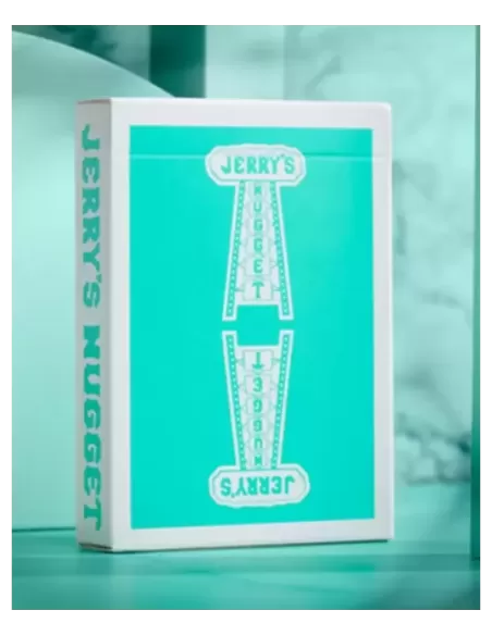 Jerrys Nugget Monotone Tiffany Blue Playing Cards – Cărți de joc premium | Emagie.ro