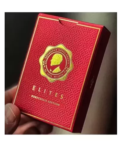 DMC Elites V6 Red Portcullis – Cărți de joc premium | Emagie.ro