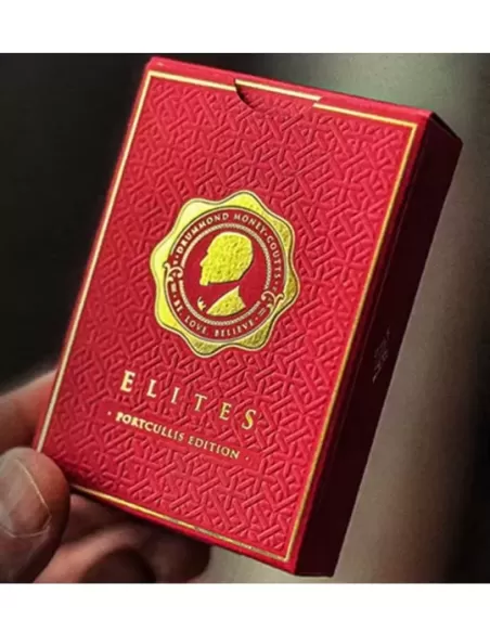 DMC Elites V6 Red Portcullis – Cărți de joc premium | Emagie.ro