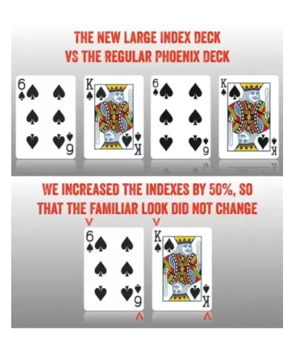 Phoenix Deck Large Index Blue – Cărți de joc premium | Emagie.ro 2