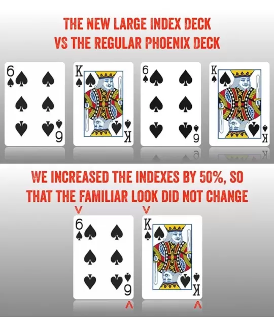 Phoenix Deck Large Index Blue – Cărți de joc premium | Emagie.ro