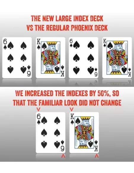 Phoenix Deck Large Index Blue – Cărți de joc premium | Emagie.ro