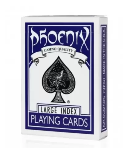 Phoenix Deck Large Index Blue – Cărți de joc premium | Emagie.ro