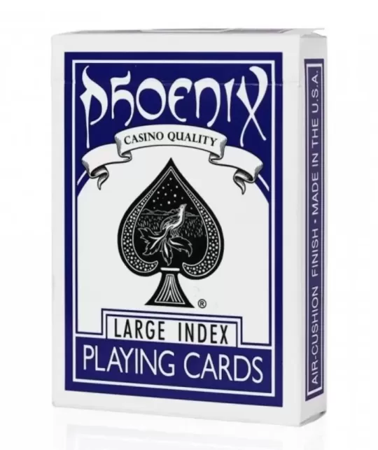 Phoenix Deck Large Index Blue – Cărți de joc premium | Emagie.ro