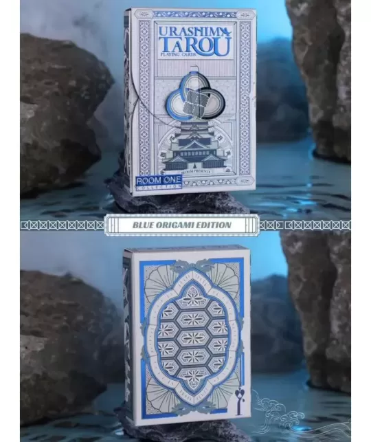 Urashima Tarou Blue Origami Playing Cards – Cărți de joc premium | Emagie.ro
