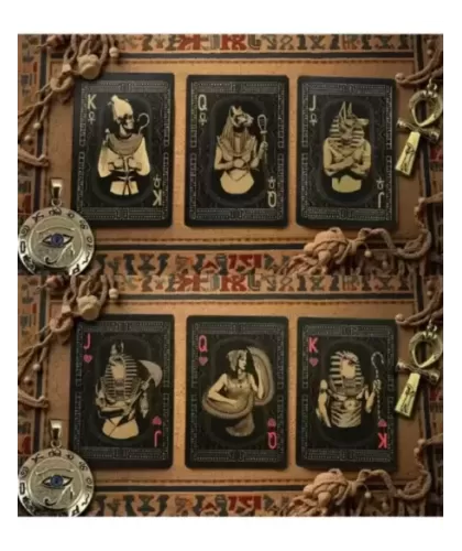 Egypt Mythology Black Edition Green Nile Playing Cards – Cărți de joc premium | Emagie.ro