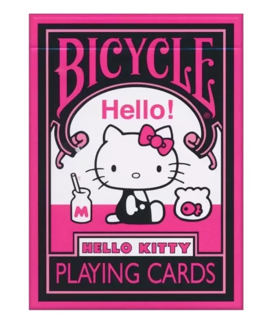 Bicycle Hello Kitty Black Pink – Cărți de joc premium | Emagie.ro