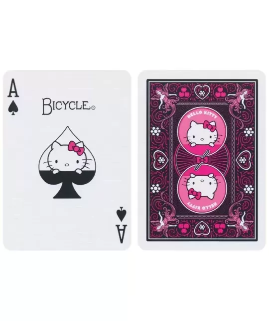 Bicycle Hello Kitty Black Pink – Cărți de joc premium | Emagie.ro