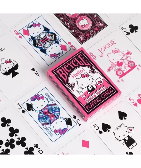Bicycle Hello Kitty Black Pink – Cărți de joc premium | Emagie.ro