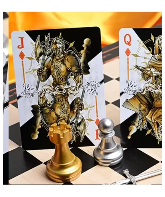 CHESS White Playing Cards by Hidden Light – Cărți de joc premium | Emagie.ro