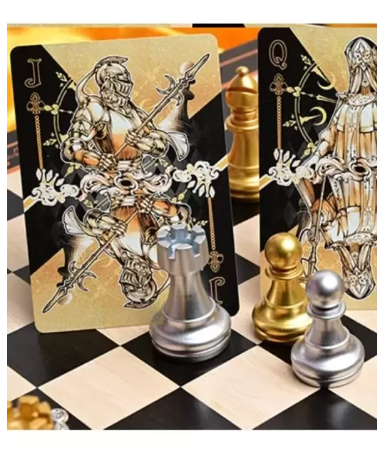 CHESS Black Playing Cards by Hidden Light – Cărți de joc premium | Emagie.ro