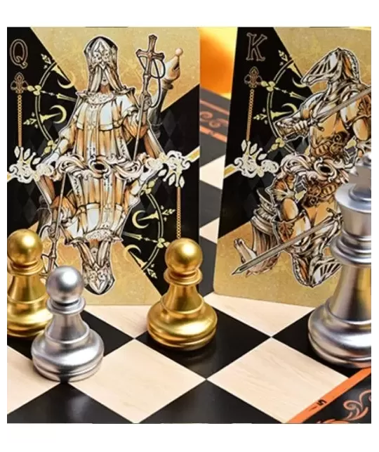 CHESS Black Playing Cards by Hidden Light – Cărți de joc premium | Emagie.ro
