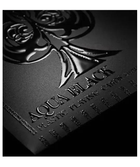 Aqua Black Invisible Playing Cards by MPC – Cărți de joc premium | Emagie.ro