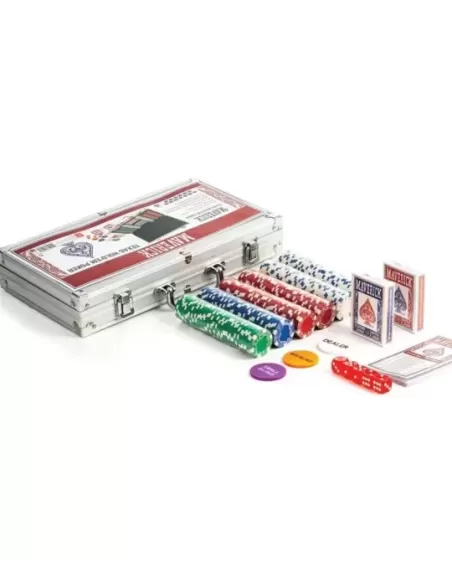Maverick Texas Hold em Set de Poker, 300 Jetoane – Cărți de joc premium | Emagie.ro