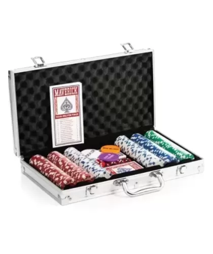 Maverick Texas Hold em Poker Set, 300 Chips – Premium Playing Cards | Emagie.ro 2