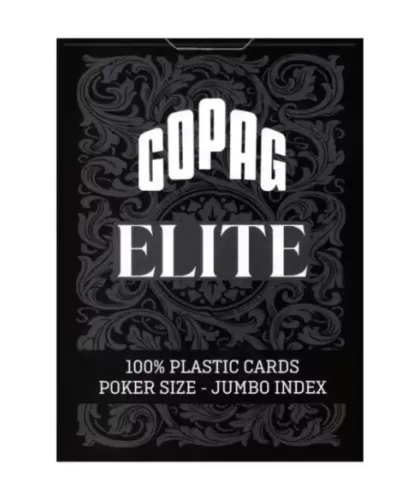 Copag Elite 100% Plastic Jumbo Index Black – Cărți de joc premium | Emagie.ro