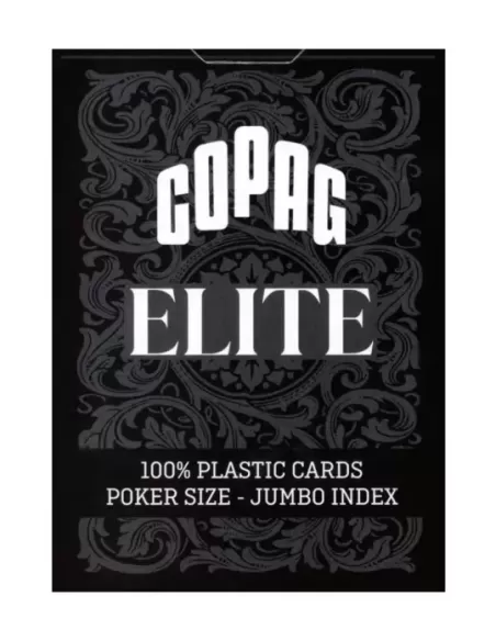 Copag Elite 100% Plastic Jumbo Index Black – Premium Playing Cards | Emagie.ro