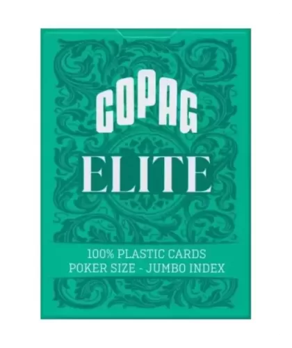 Copag Elite 100% Plastic Jumbo Index Green – Cărți de joc premium | Emagie.ro