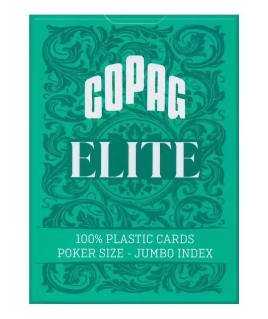 Copag Elite 100% Plastic Jumbo Index Green – Cărți de joc premium | Emagie.ro