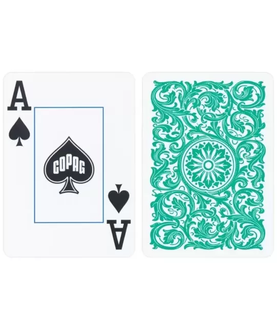 Copag Elite 100% Plastic Jumbo Index Green – Cărți de joc premium | Emagie.ro