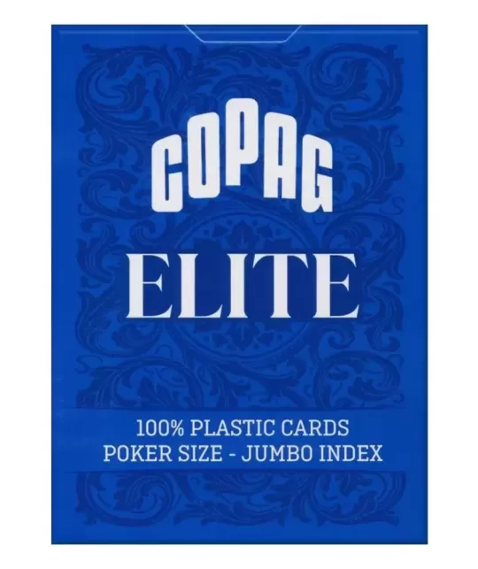 Copag Elite 100% Plastic Jumbo Index Blue – Premium Playing Cards | Emagie.ro