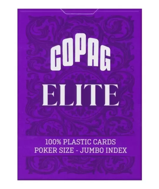 Copag Elite 100% Plastic Jumbo Index Purple – Cărți de joc premium | Emagie.ro