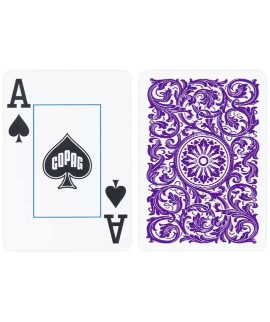 Copag Elite 100% Plastic Jumbo Index Purple – Cărți de joc premium | Emagie.ro