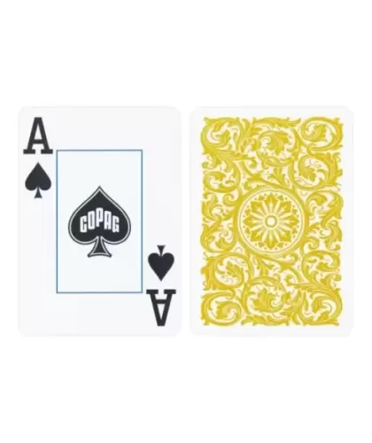 Copag Elite 100% Plastic Jumbo Index Yellow Carti de Joc 2