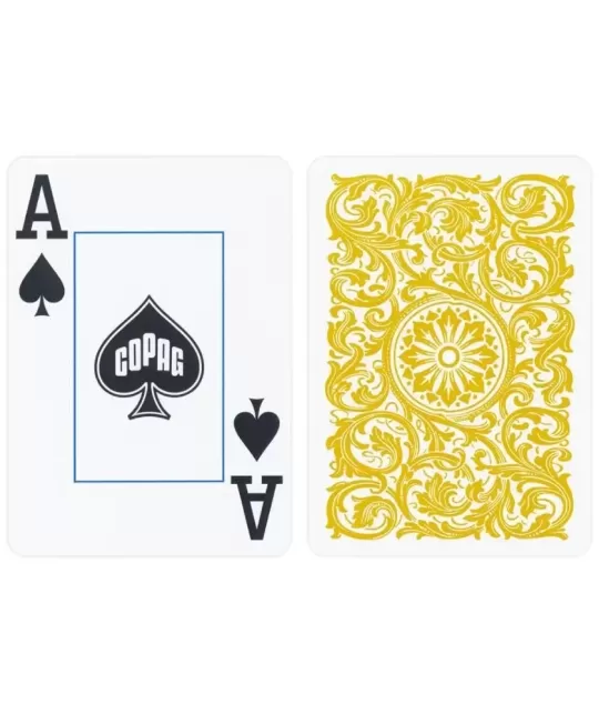 Copag Elite 100% Plastic Jumbo Index Yellow Carti de Joc