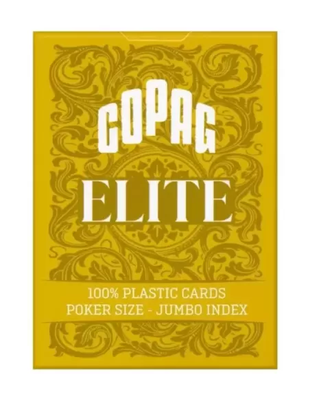 Copag Elite 100% Plastic Jumbo Index Yellow Carti de Joc