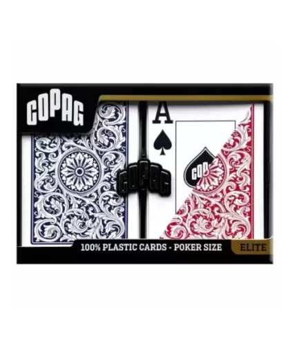 Set Copag 1546 100% Plastic Blue Red – Cărți de joc premium | Emagie.ro